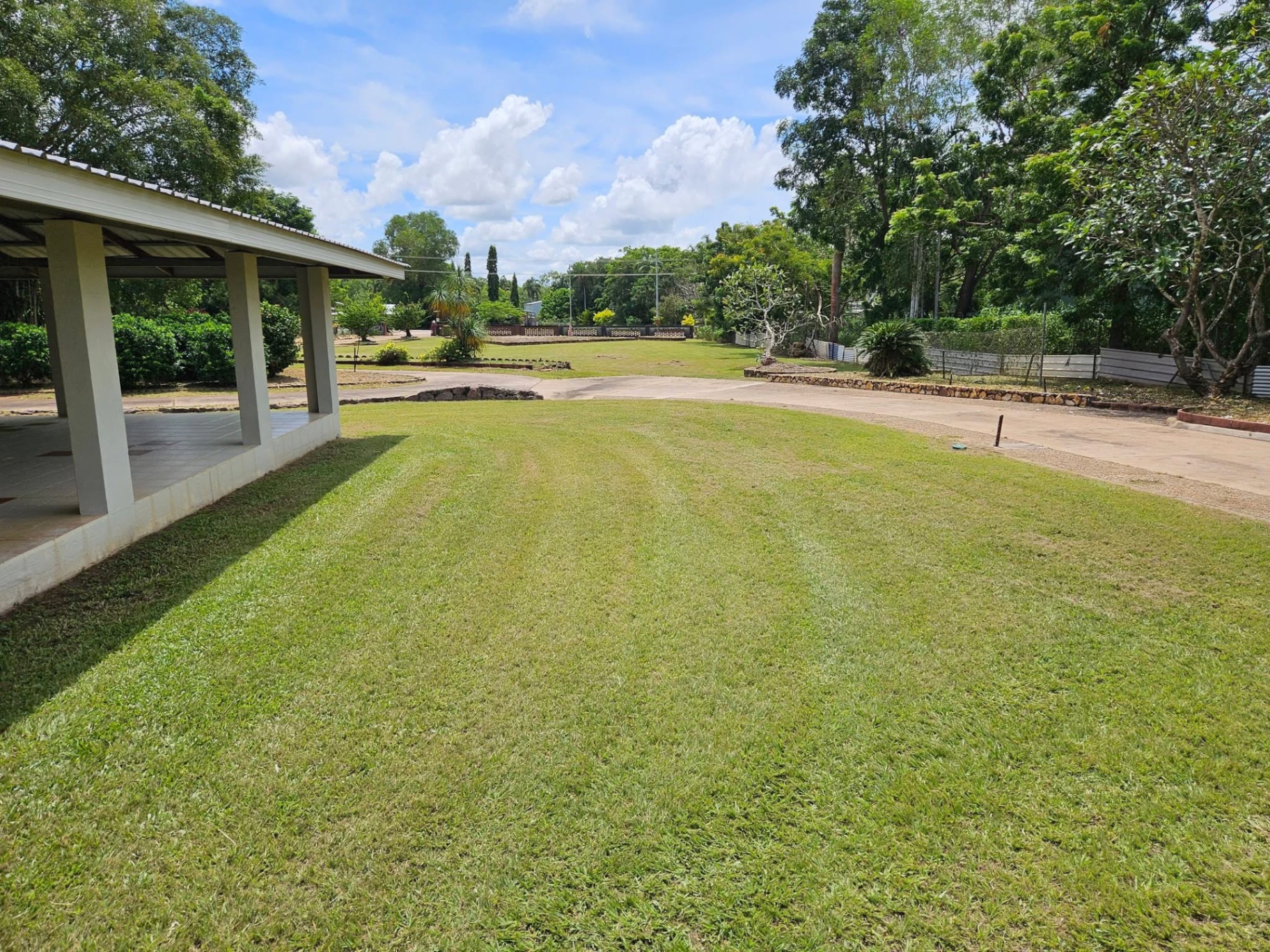 Freshly mowed lawn
